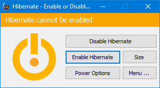 Hibernate Enable Or Disable V1.2